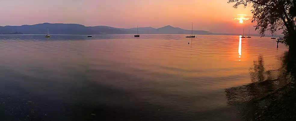 Sunrise on the lake.